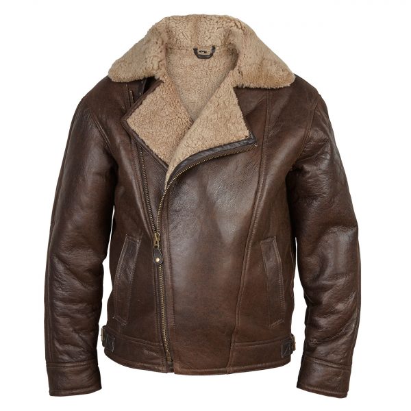 Men's Leather Pilot Jacket | Antique Shearling Sheepskin Style | Hidepark