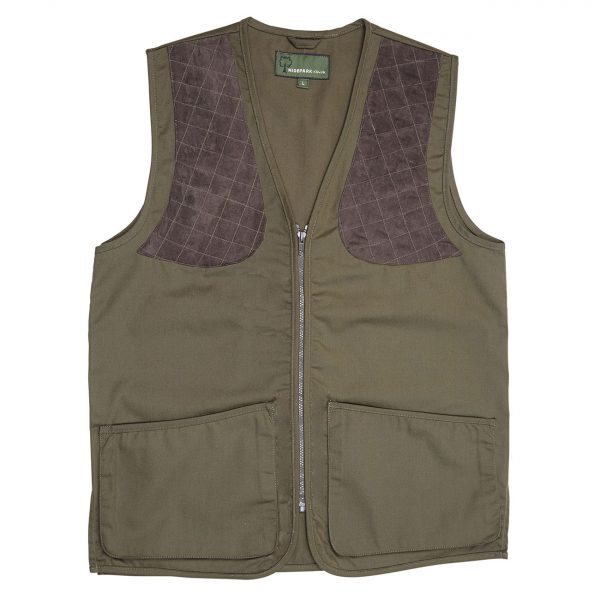 SV01 Men's Green Shooting Vest Hidepark Leather