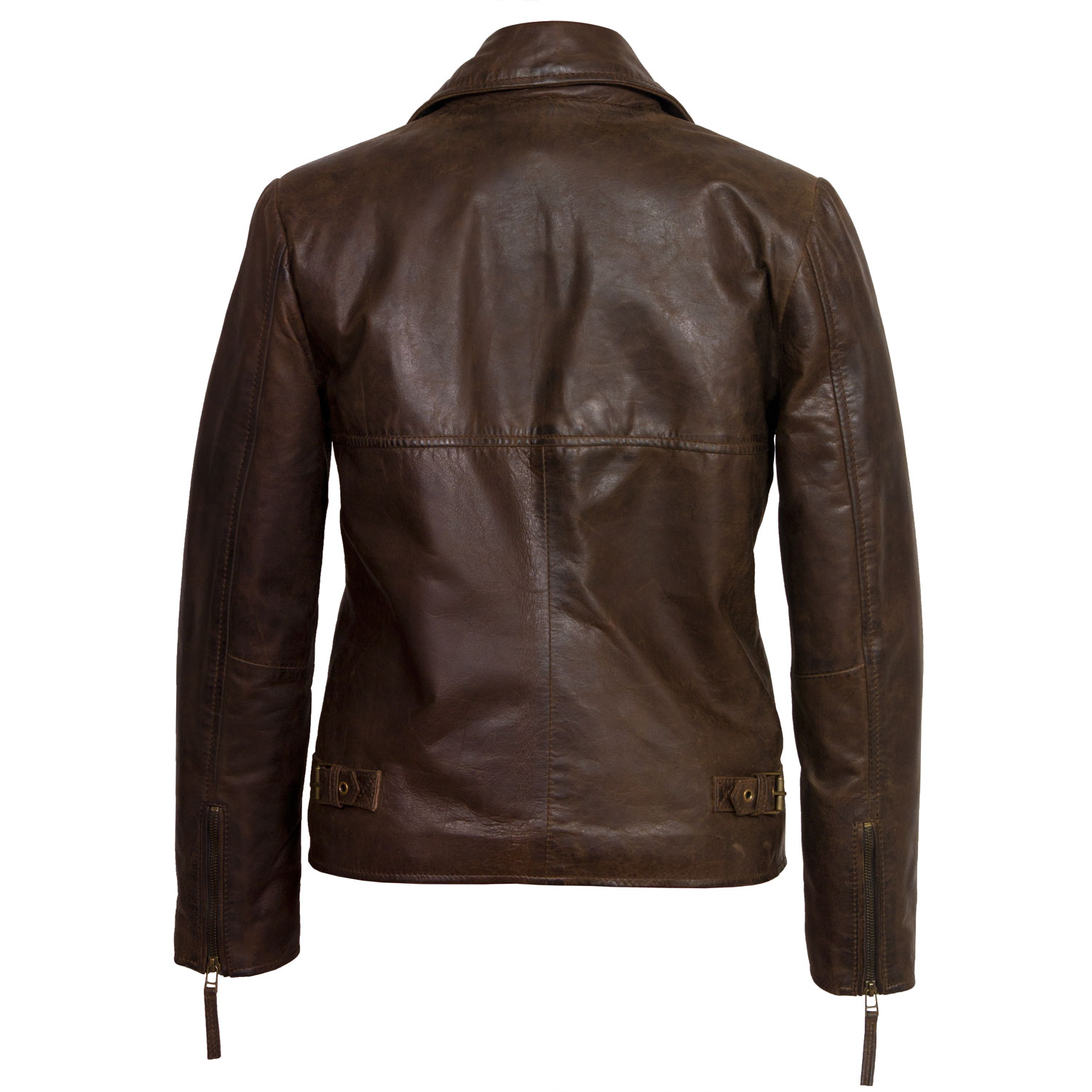 Clara Women's Brown Leather Flying Jacket Hidepark Leather