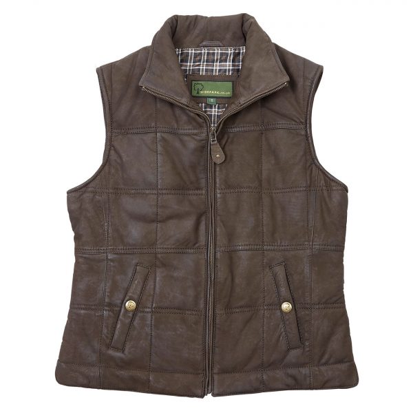 Ladies-Leather-Gilet-Brown-Pippa Ladies-Leather-Gilet-Brown-Pippa