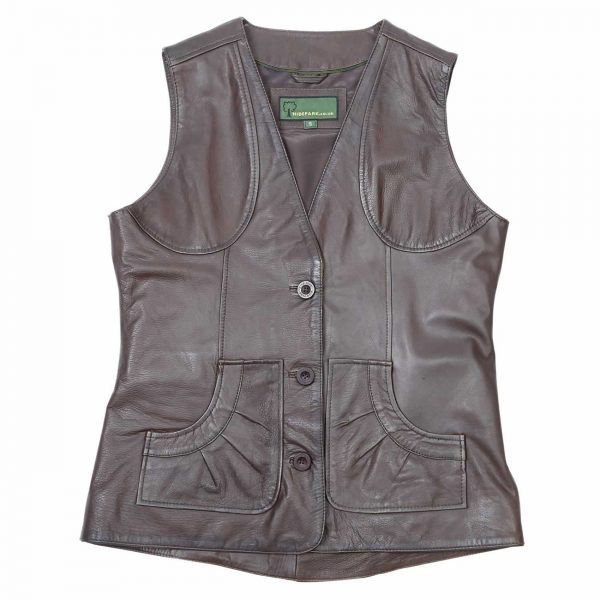 Ladies-Leather-Gilet-Lyn-Brown Ladies-Leather-Gilet-Lyn-Brown