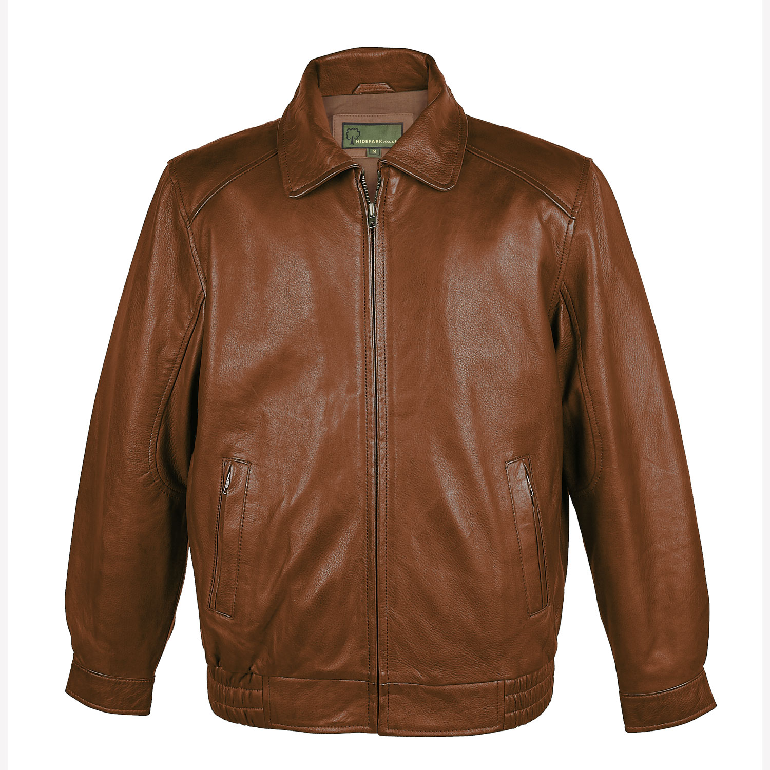 Will Men's Chestnut Leather Blouson Jacket Hidepark Leather
