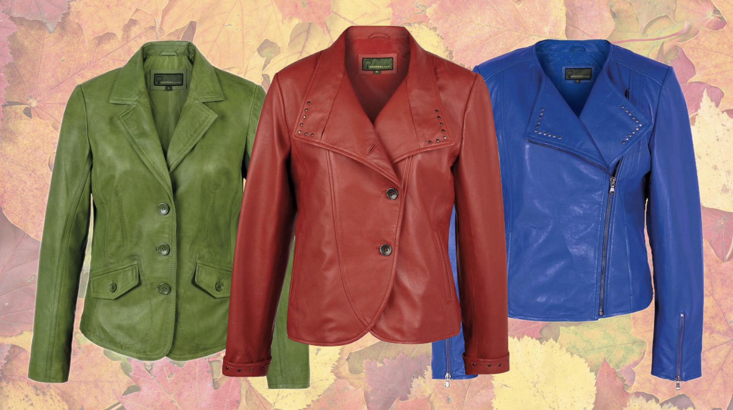 Three Colourful Leather Jackets