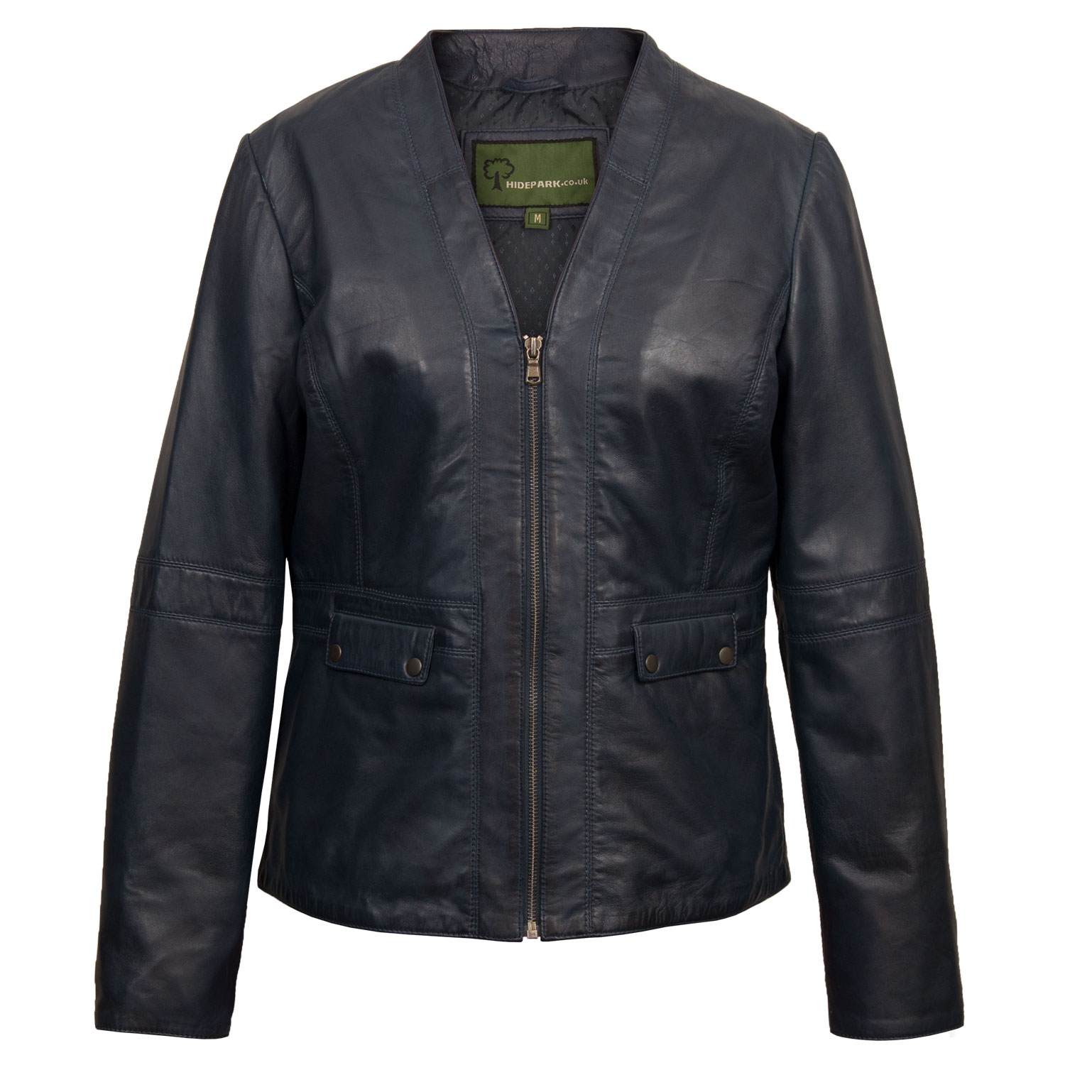 collarless black jacket womens