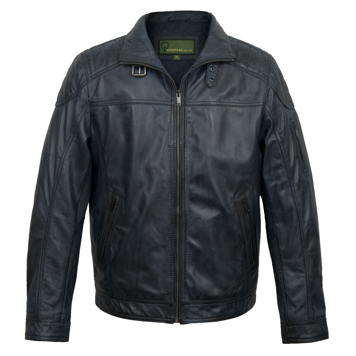 Mac Men S Blue Leather Jacket Hidepark Leather