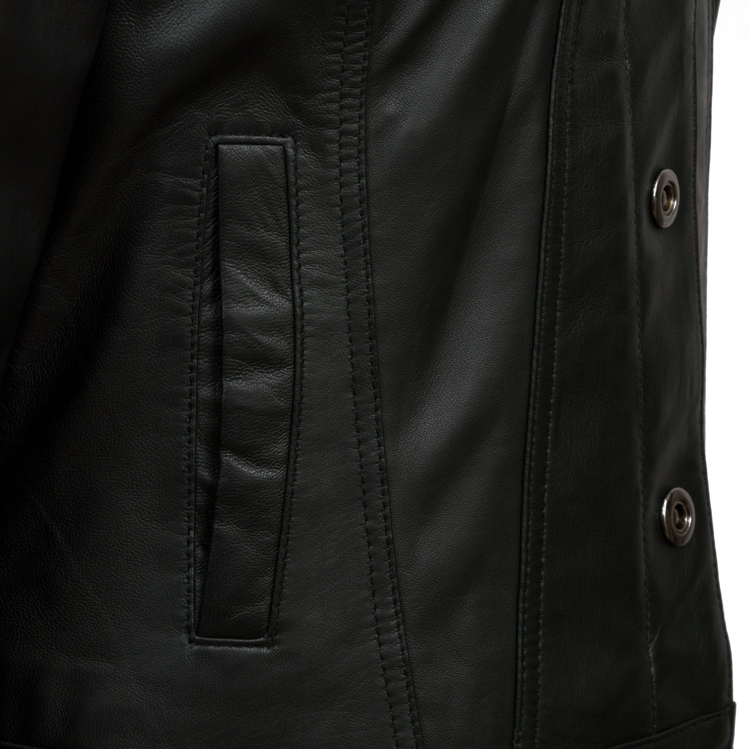 Tilly Women's Black Denim Style Leather Jacket Hidepark Leather