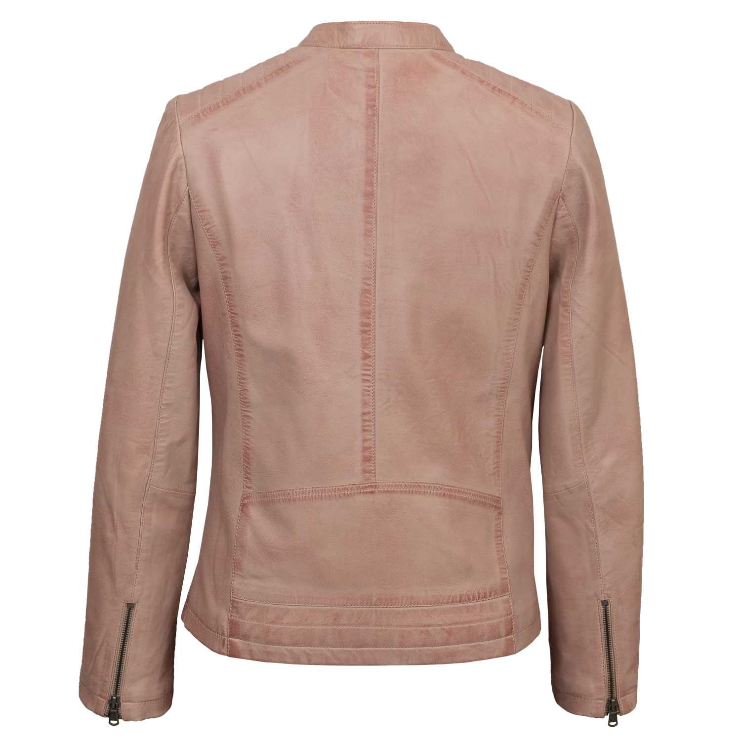 leather jacket pink