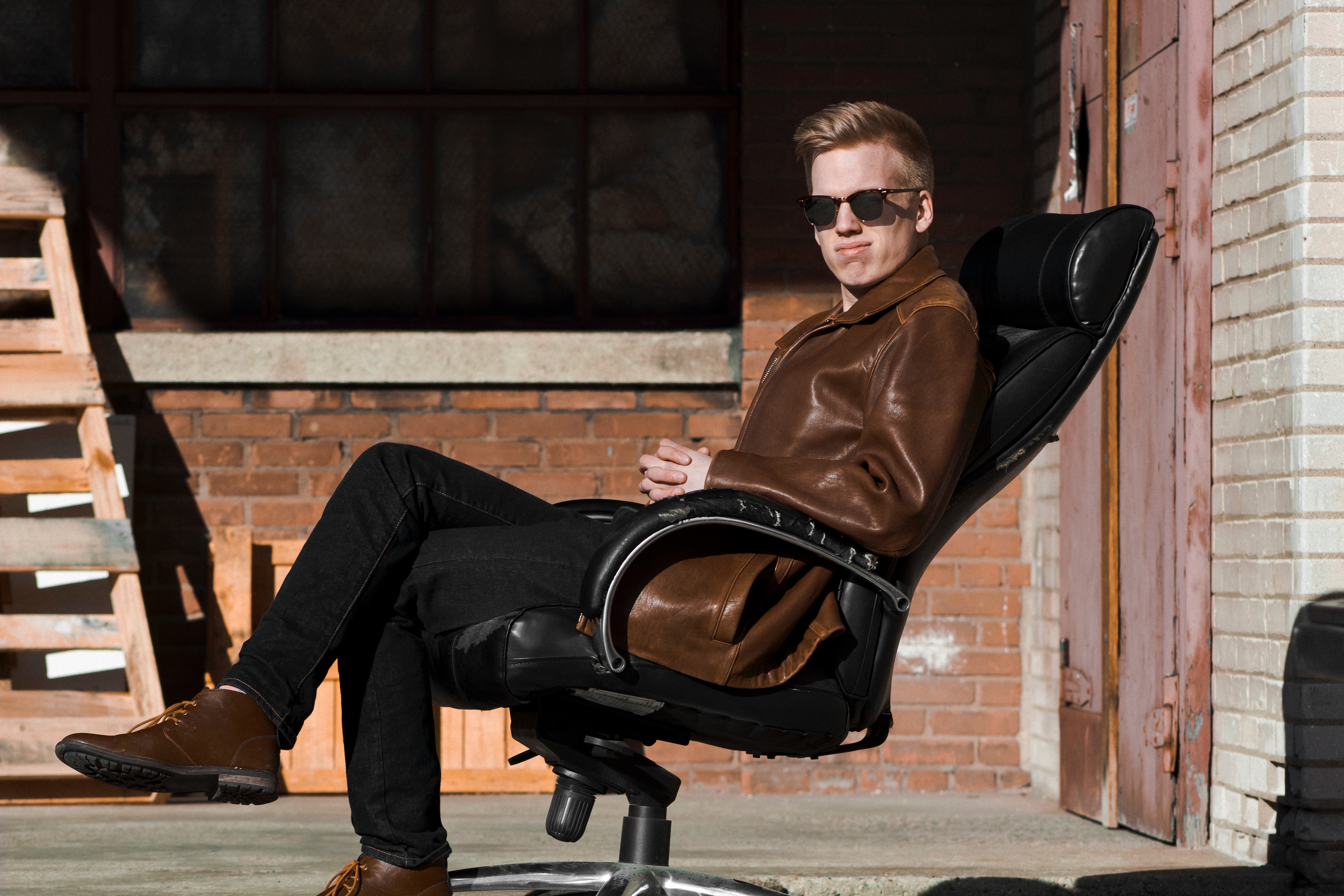 celebs in leather jackets