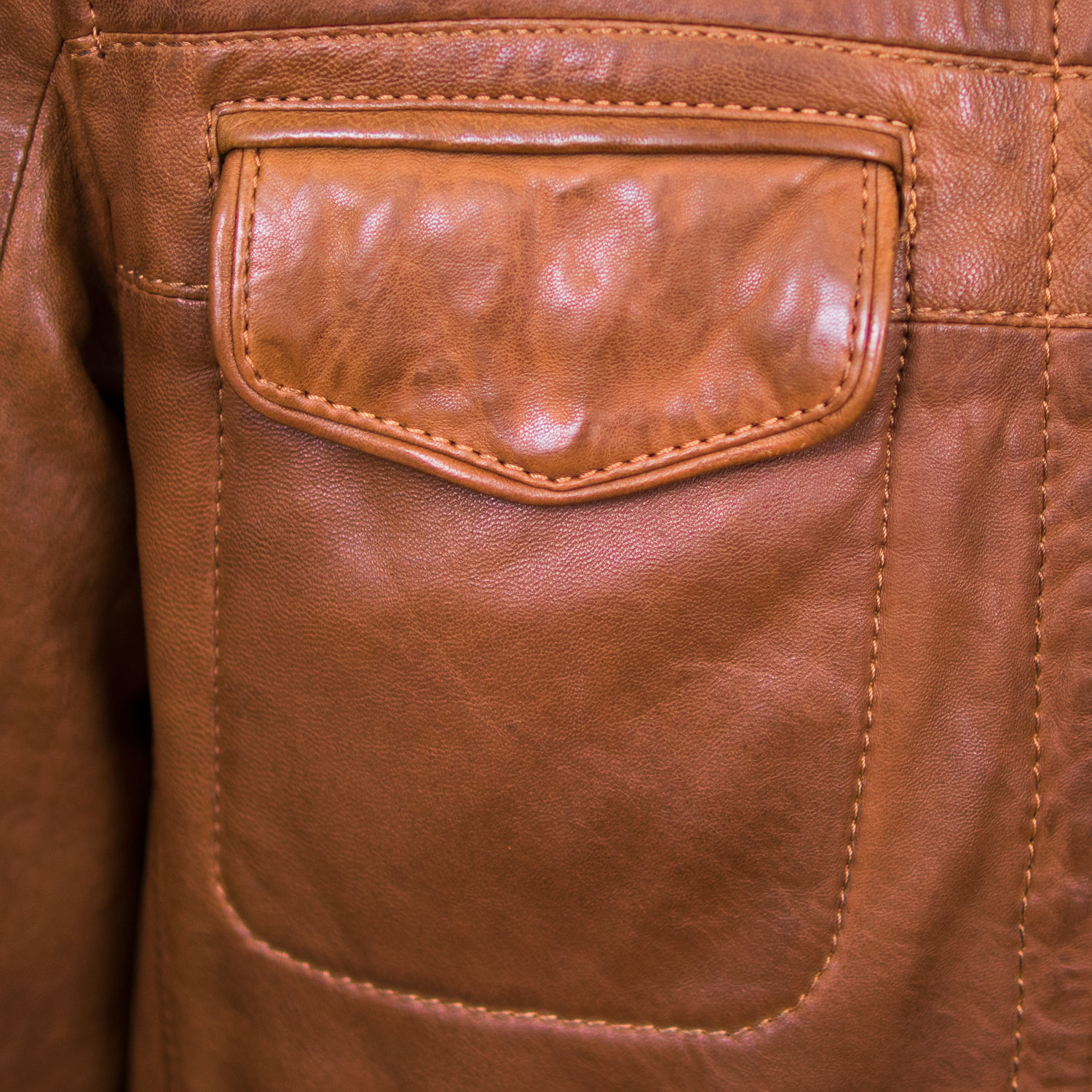 Jake Men's Tan Leather Jacket Hidepark Leather