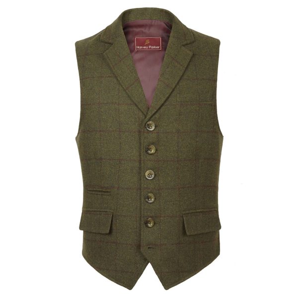 Galloway Men's Tweed Waistcoat Harvey Parker