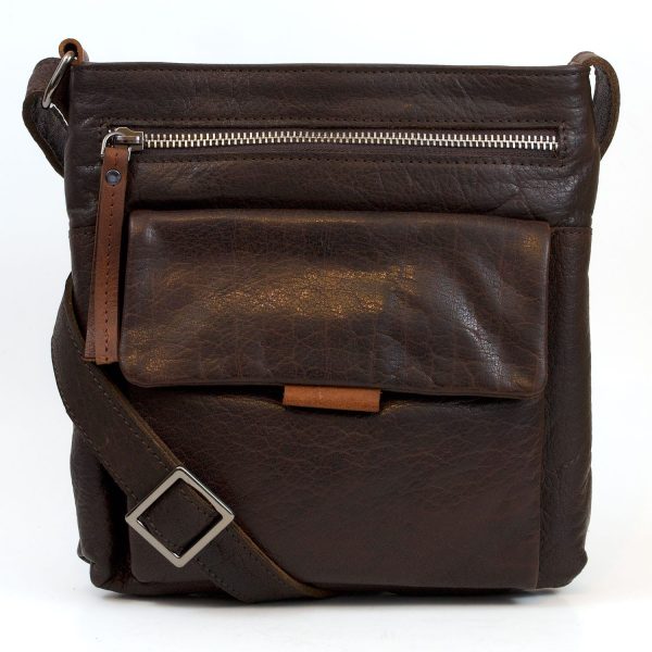 Freya Women's Brown Leather Cross Body Bag Hidepark