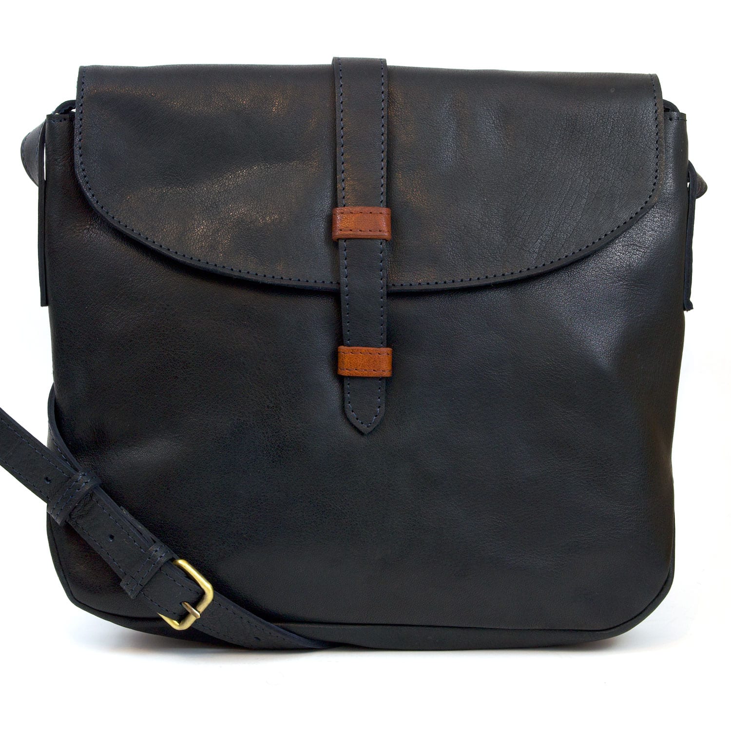 Isobel Women's Navy Leather Cross Body Bag Hidepark