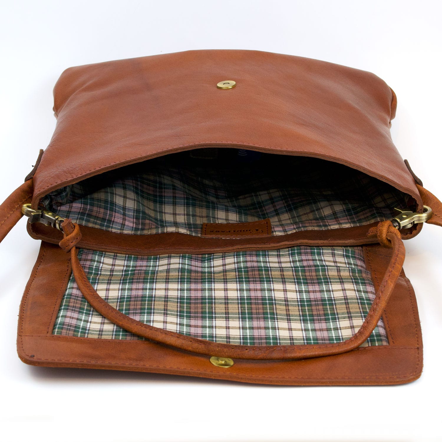 Megan Women's Cognac Leather Cross Body Bag Hidepark