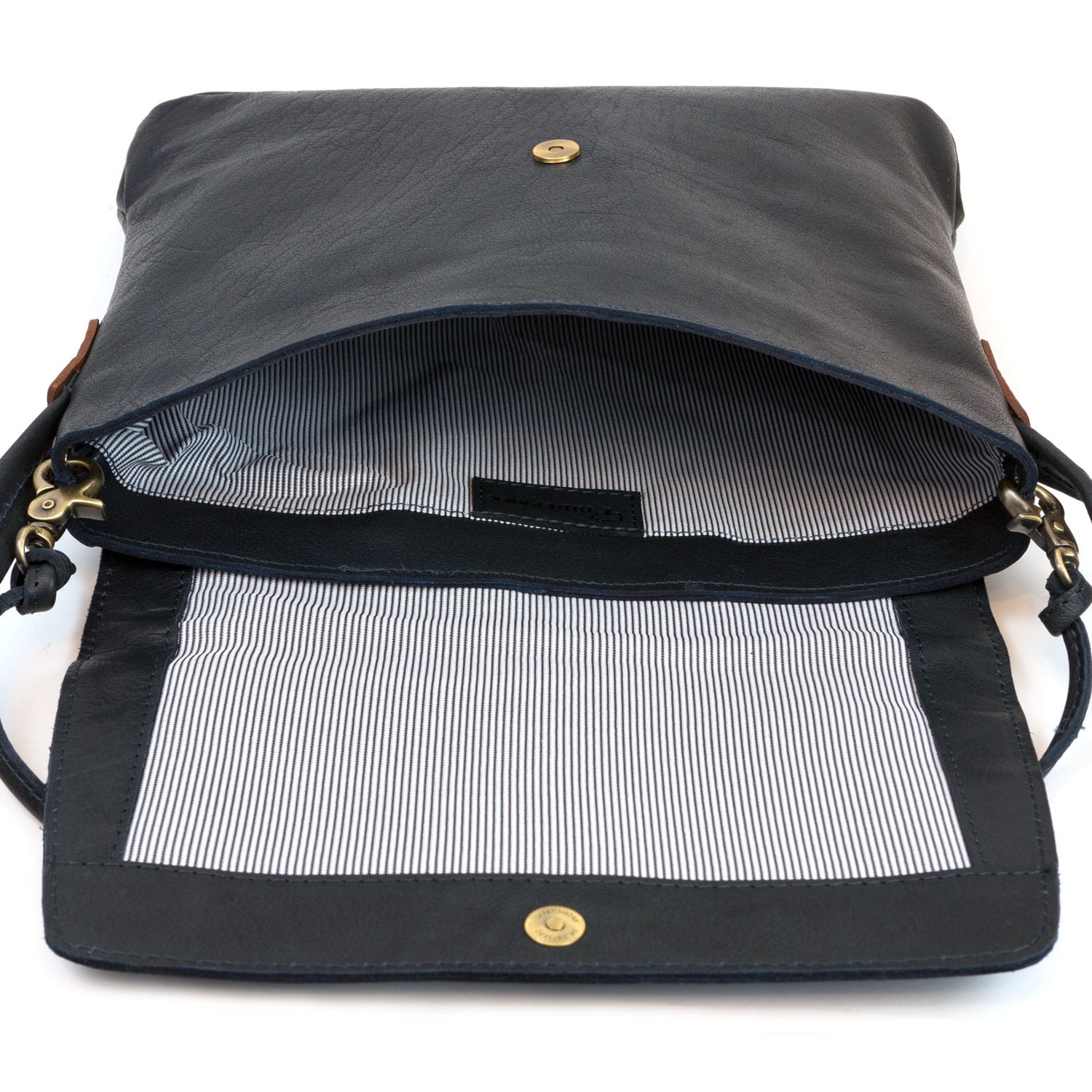 Megan Women's Navy Leather Cross Body Bag Hidepark